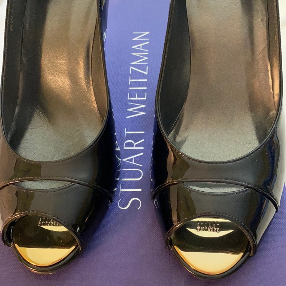 Stuart Weitzman Beautiful Patentleather Logo Shoes - image 3